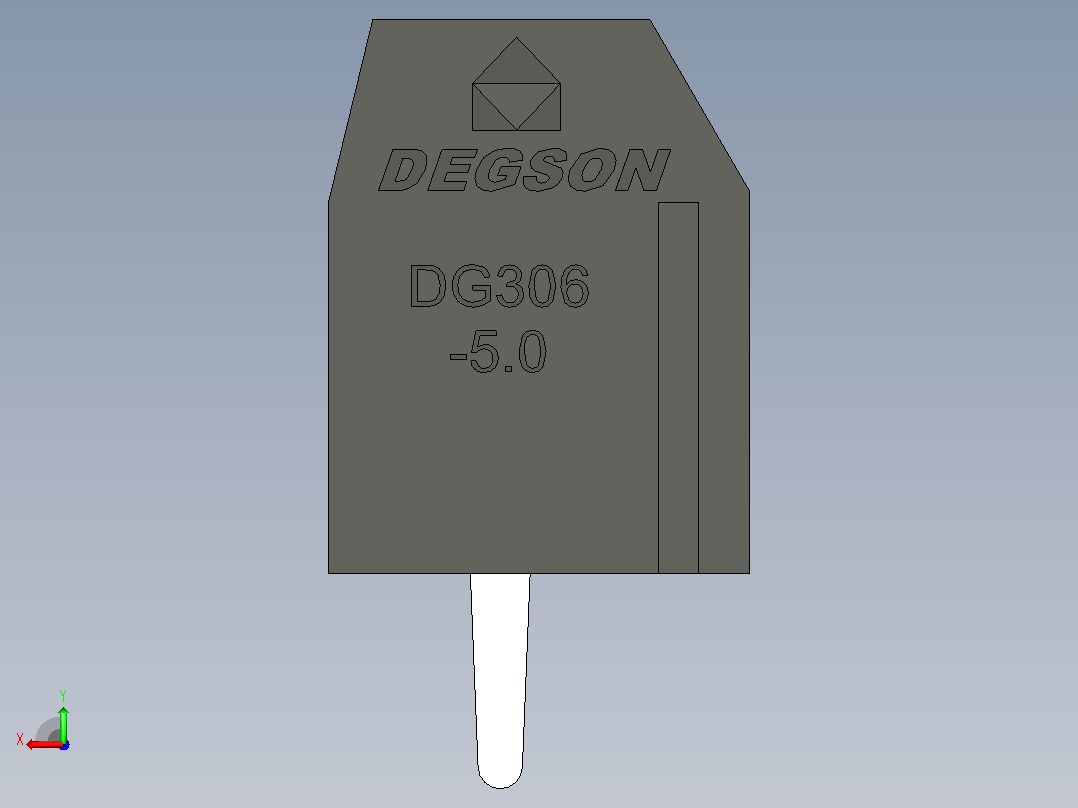 13针DG306 5黑色间距5毫米后视图