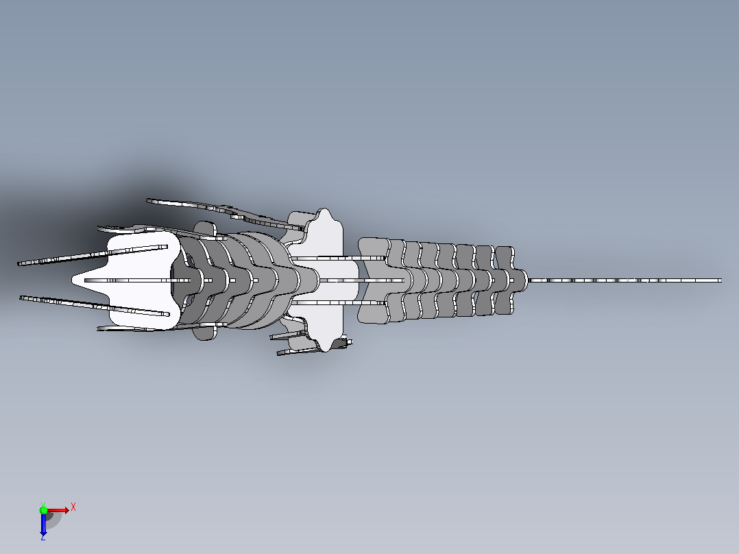 3D插接式霸王龙俯视图