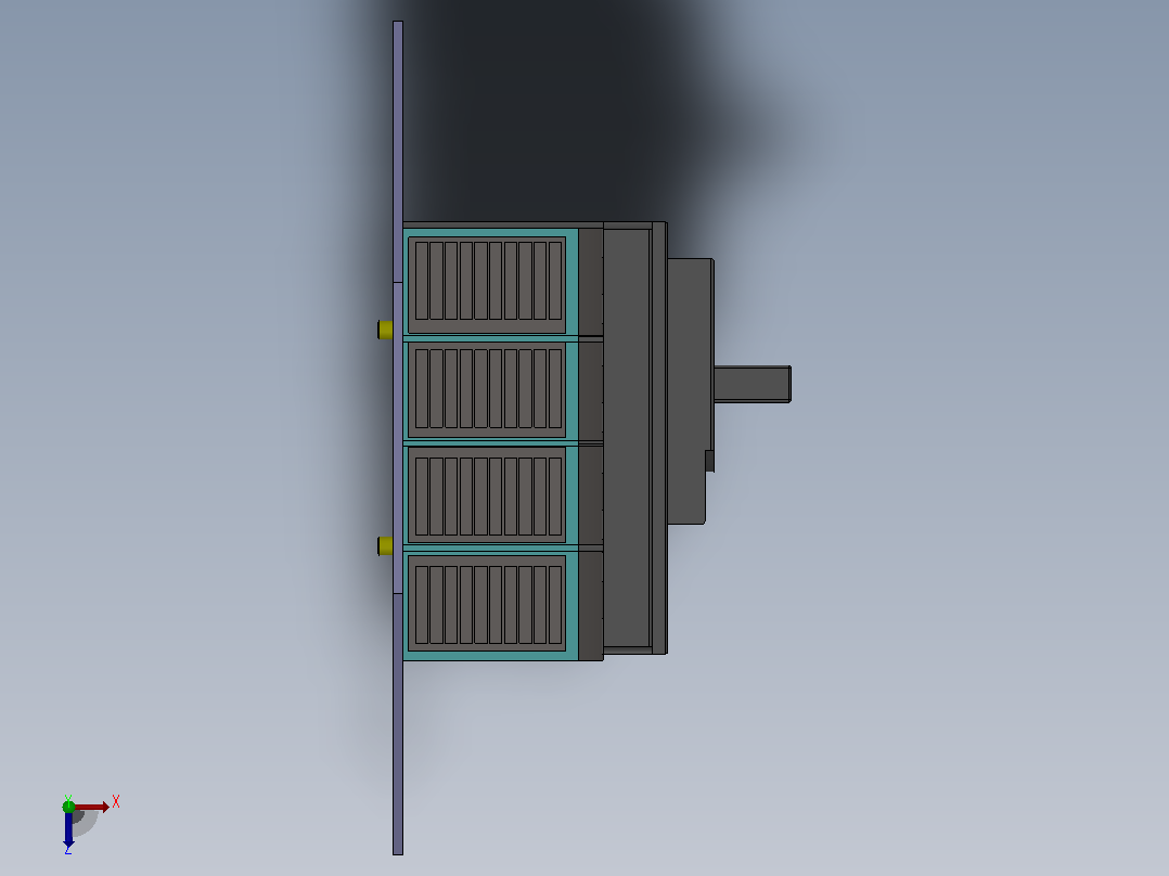 NSX100╱160╱250 4极 固定式[NSX100／160／250]施耐德断路器俯视图
