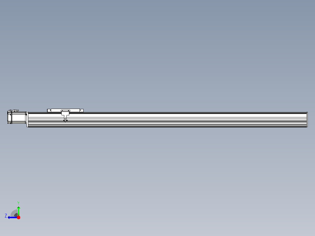 滚珠丝杠直线轴带导轨全封闭TPA-HCR-202D-2510C-L1450-M-C-P75-N3右视图