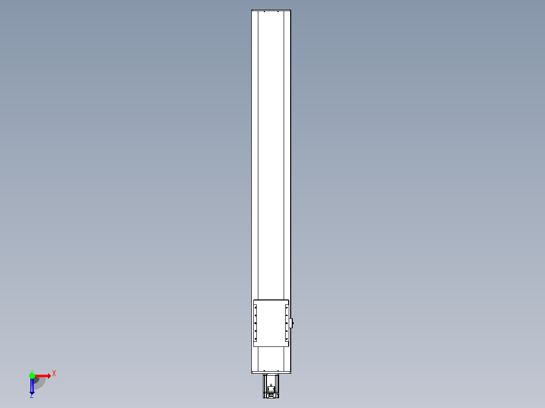 滚珠丝杠直线轴带导轨全封闭TPA-HCR-202D-2510C-L1450-M-C-P75-N3俯视图