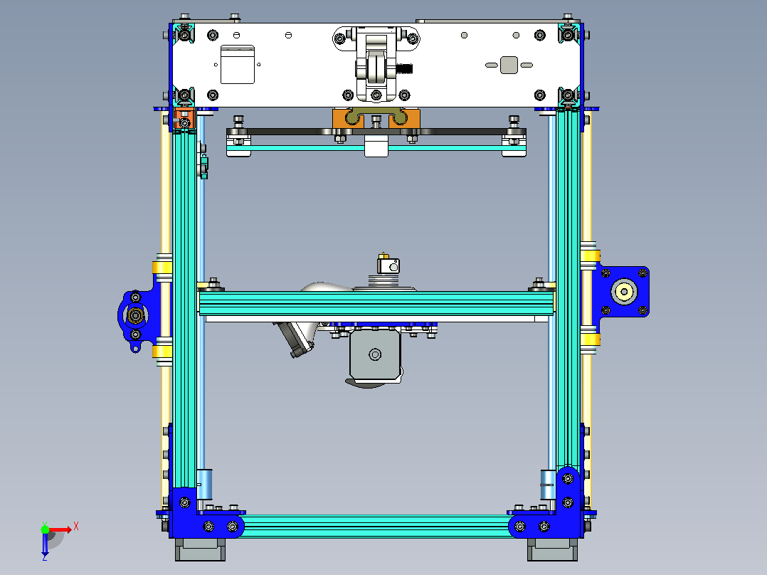 3D打印机俯视图