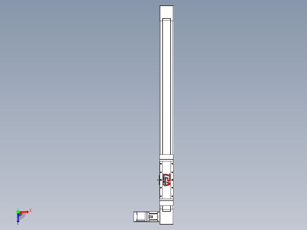 伺服电机集成皮带传动直线执行器TPA-OCB-80-140-L750-DL-J60-N3俯视图