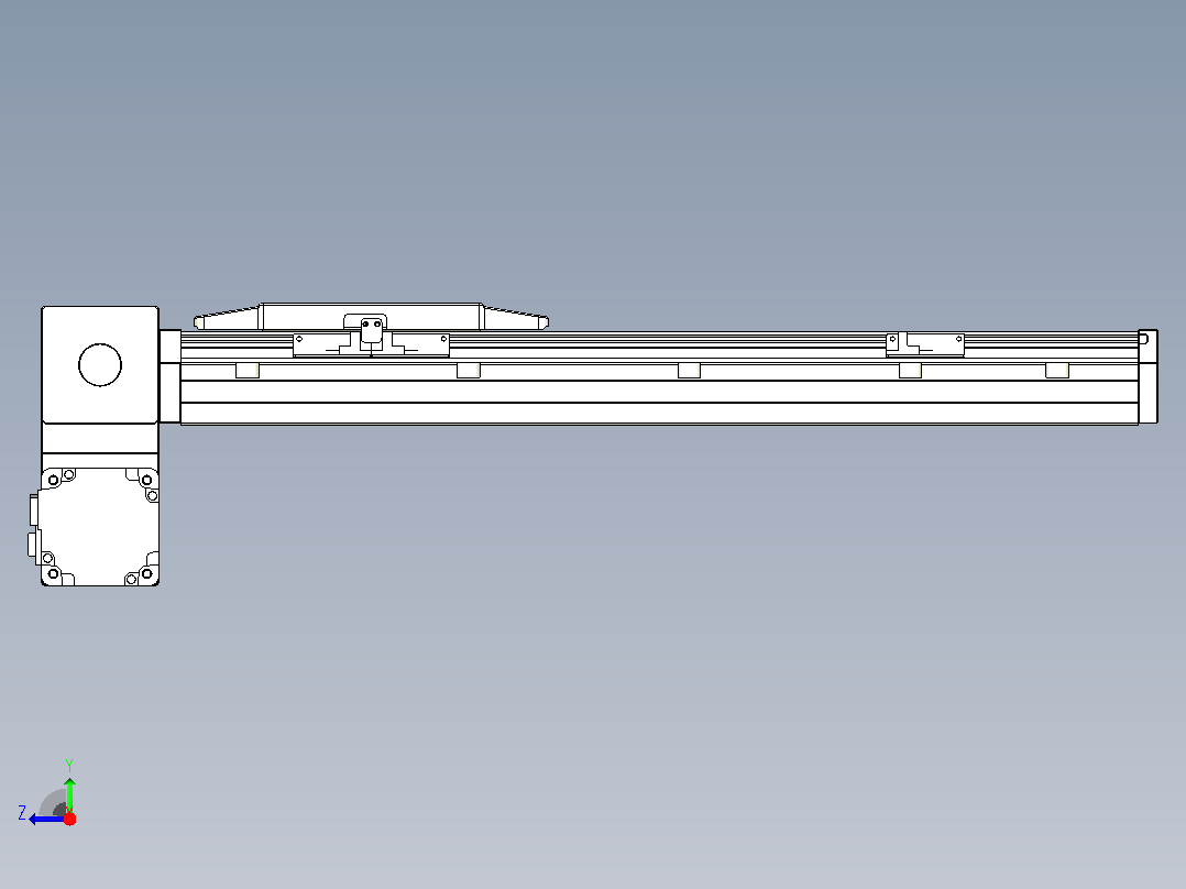 机器人皮带驱动直线轴TPA-GCB-150-P80-L350-LP-M75-N3右视图