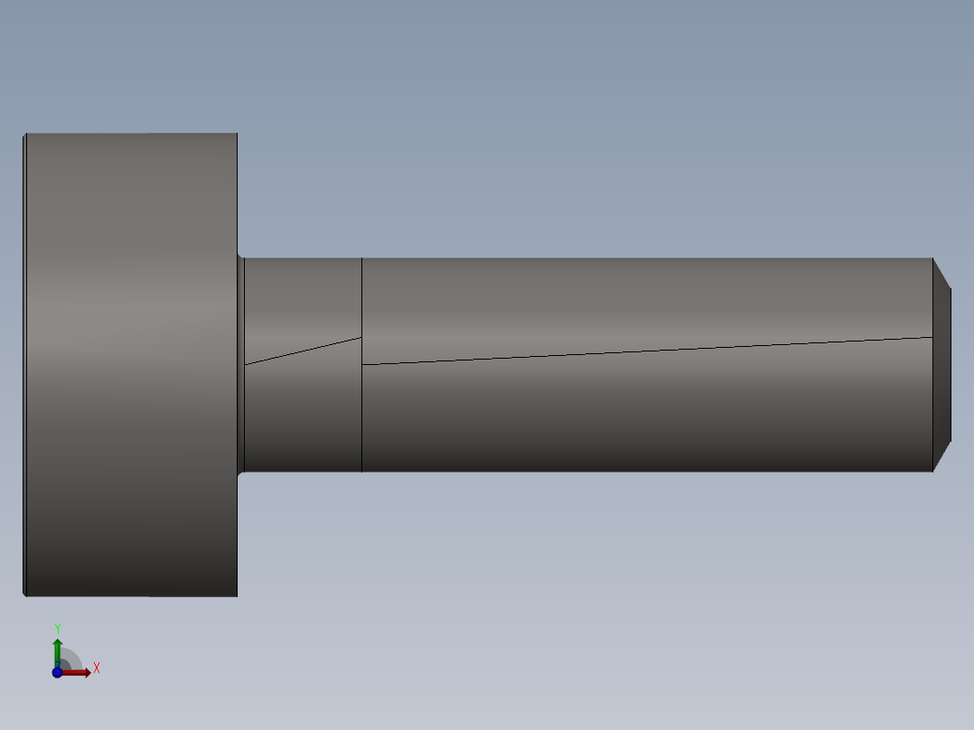 GB／T70．1-2000内六角圆柱头螺钉M6×20前视图