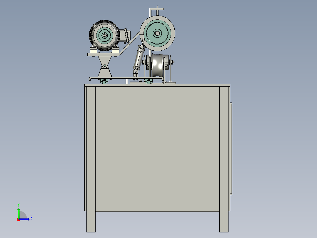 圆棒自动切割机3D图 钢管自动运输上料切割设备3d图 非标三维模型左视图
