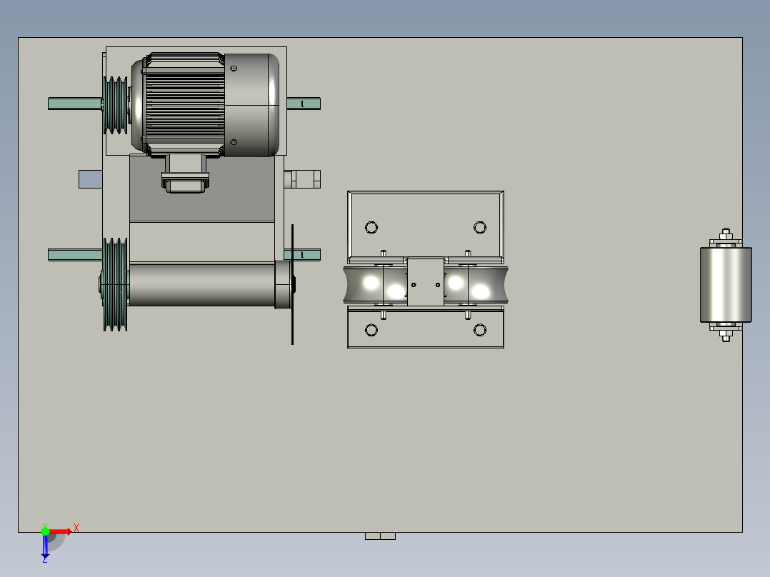 圆棒自动切割机3D图 钢管自动运输上料切割设备3d图 非标三维模型俯视图