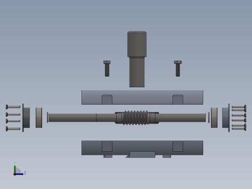 蜗轮蜗杆箱3D图纸 Solidworks设计左视缩略图