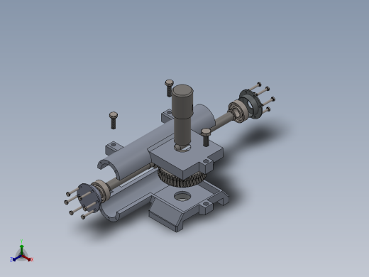 蜗轮蜗杆箱3D图纸 Solidworks设计正等轴测缩略图