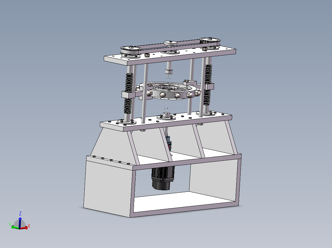 电动菠萝削皮机设计（菠萝去皮机含三维SW模型+CAD图纸+说明书）