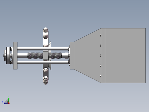 电动菠萝削皮机设计（菠萝去皮机含三维SW模型+CAD图纸+说明书）右视缩略图