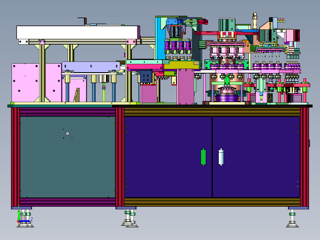 阀体涂胶泡沫棉粘贴机左视图
