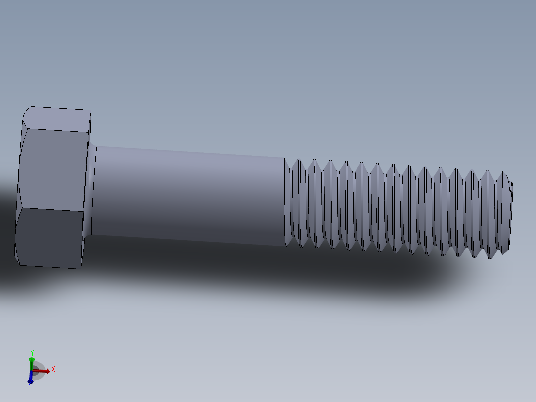 UNC 六角螺栓-Hex Bolt 0.3125-18 x 1.50.SLDPRT