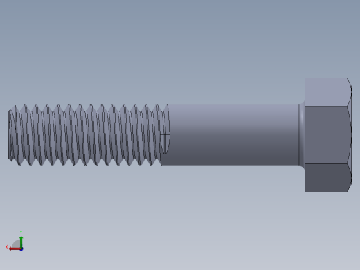 UNC 六角螺栓-Hex Bolt 0.3125-18 x 1.50.SLDPRT后视缩略图