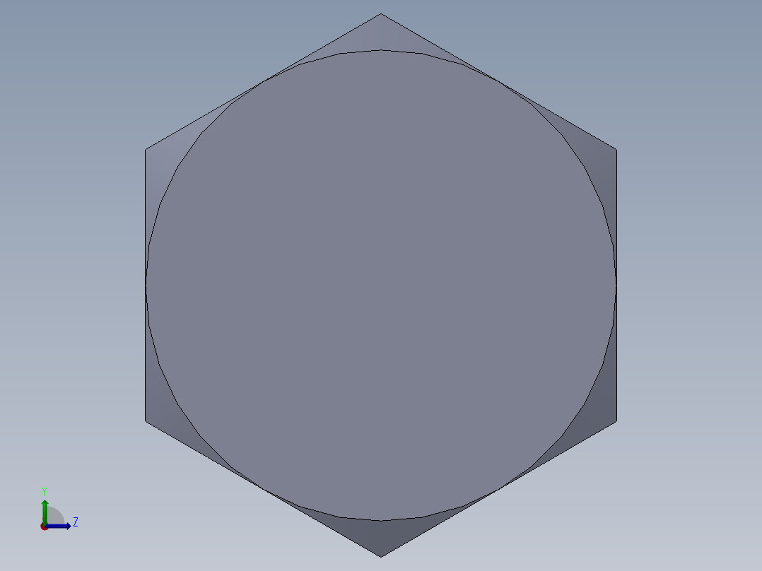 UNC 六角螺栓-Hex Bolt 0.3125-18 x 1.50.SLDPRT左视图