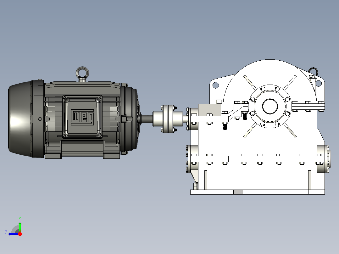 减速器模型图右视图