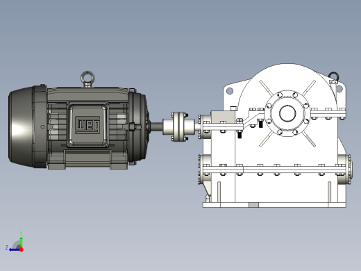 减速器模型图右视缩略图
