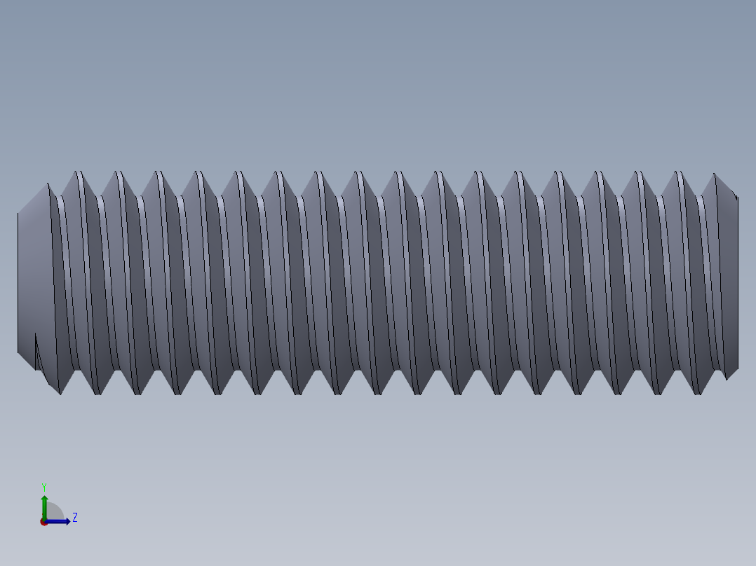 UNC 平头紧定螺钉-UNC SET SCREW 0.3125 x1.000.SLDPRT左视图