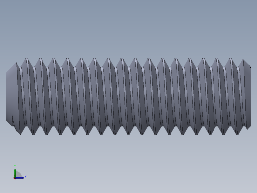 UNC 平头紧定螺钉-UNC SET SCREW 0.3125 x1.000.SLDPRT左视缩略图