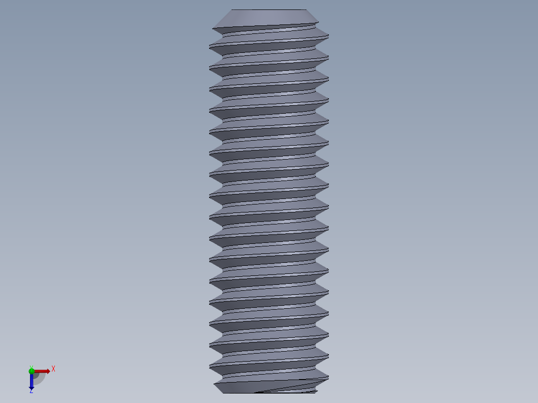 UNC 平头紧定螺钉-UNC SET SCREW 0.3125 x1.000.SLDPRT俯视图