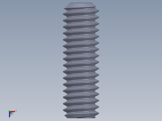 UNC 平头紧定螺钉-UNC SET SCREW 0.3125 x1.000.SLDPRT俯视缩略图
