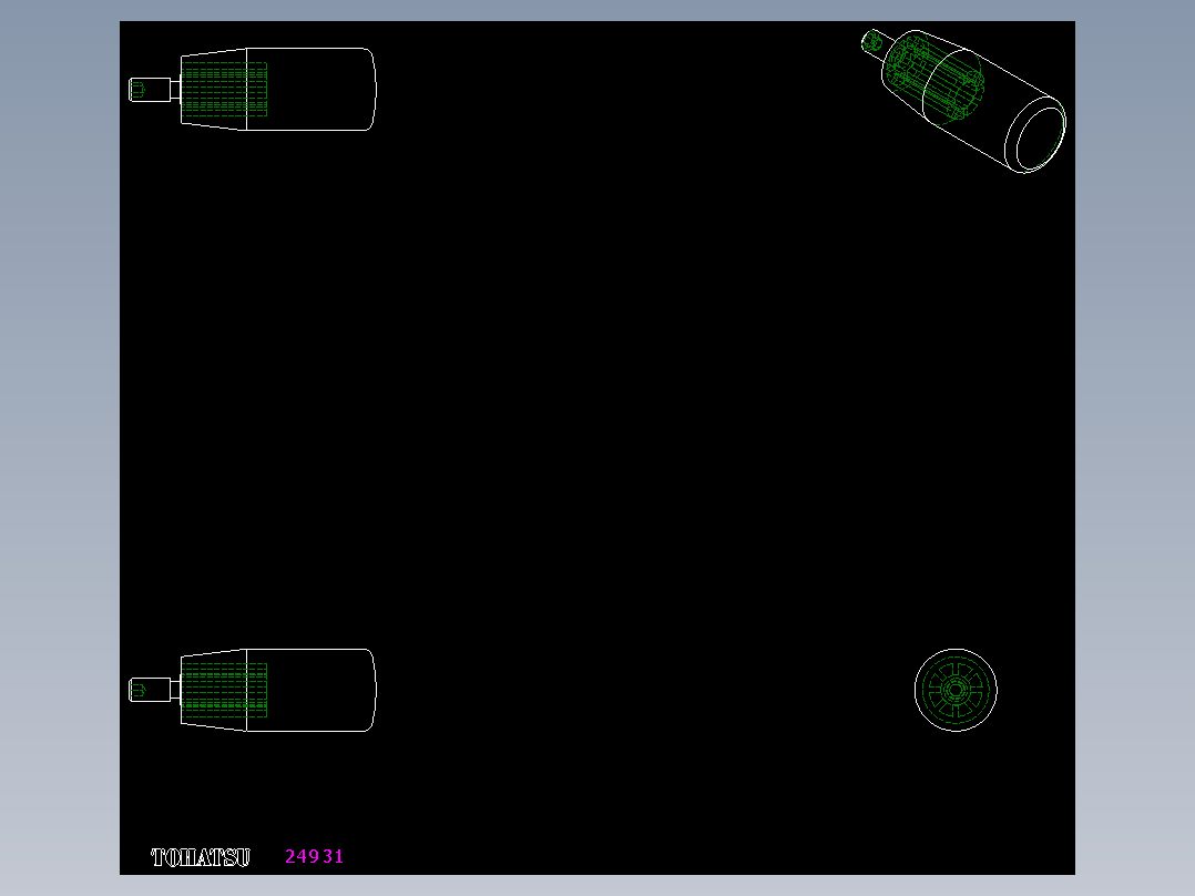 把手(迴轉)I.601+x-2D多系列多零件图纸模型
