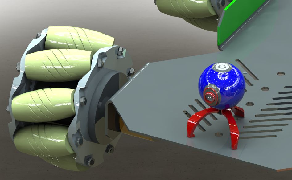 麦克纳姆轮移动小车底盘简易模型3D图纸 STEP格式