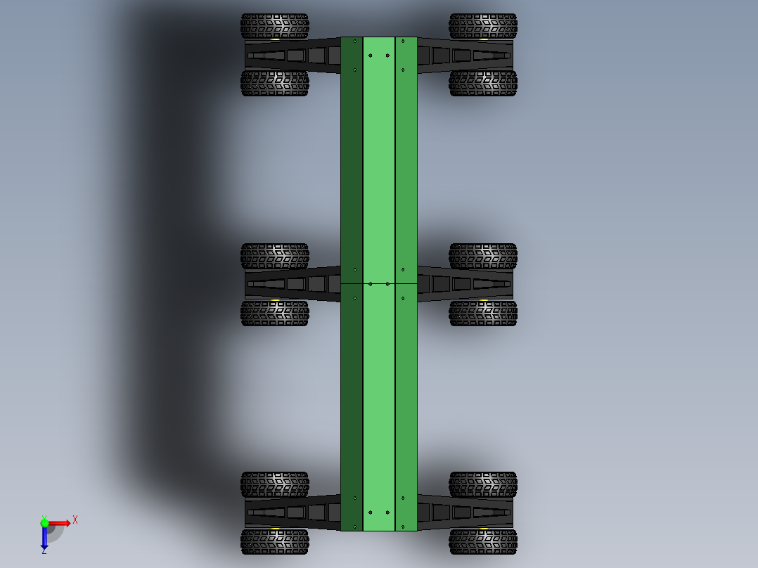拖拉机灌溉机灌溉系统机器人俯视图