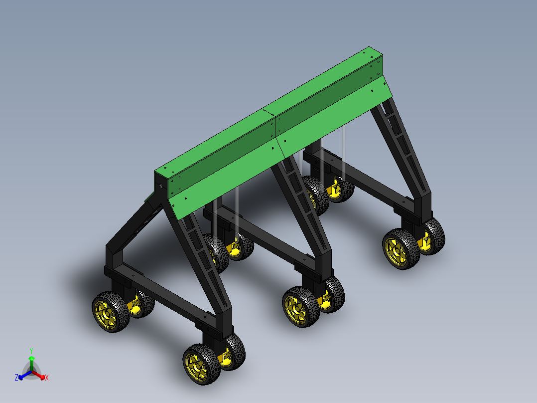 拖拉机灌溉机灌溉系统机器人正等轴测图