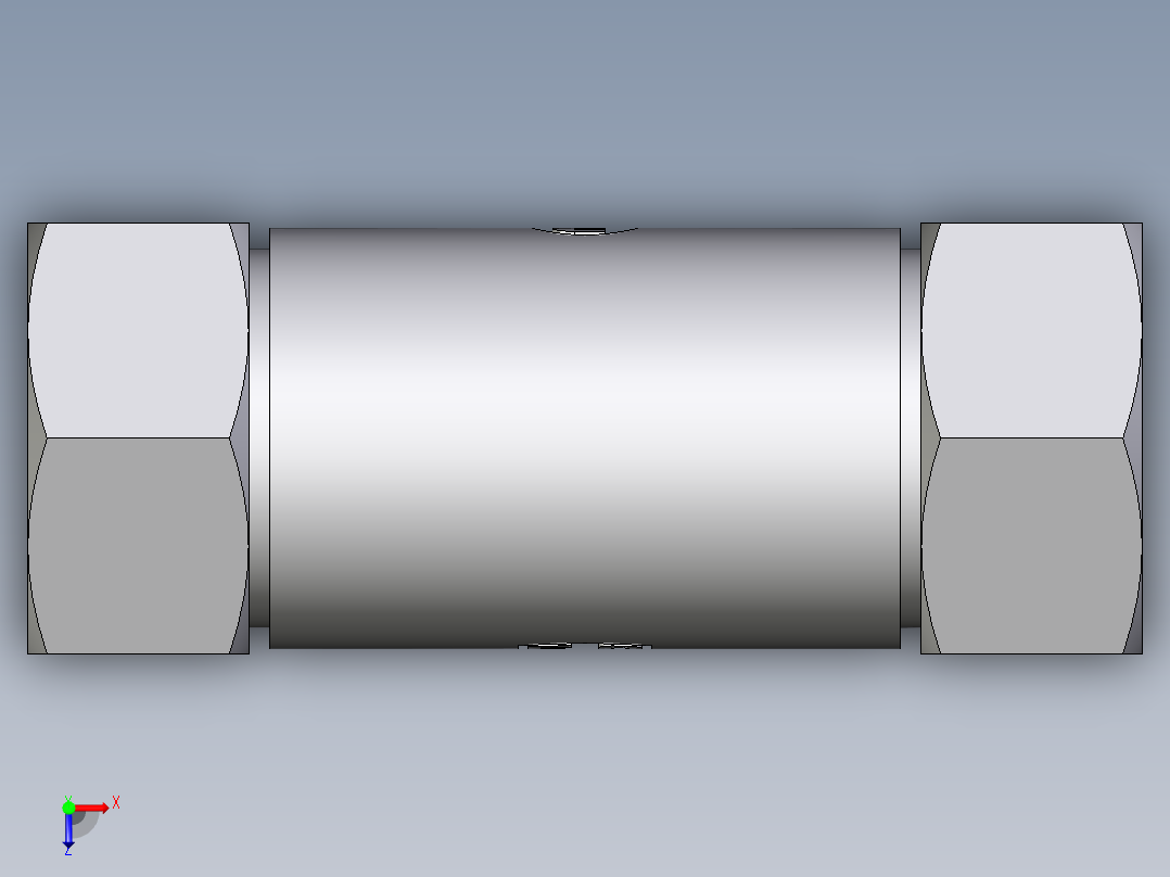 卡套式工业通用硬管接头EO_Weld_bulkhead_fitting_ESV28L俯视图