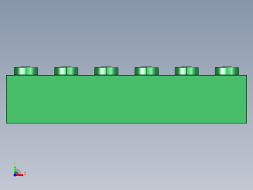 乐高套装 4421基本积木-4181135 - 2456 - 44237 Dark Green Brick 2 x 6.STEP前视缩略图