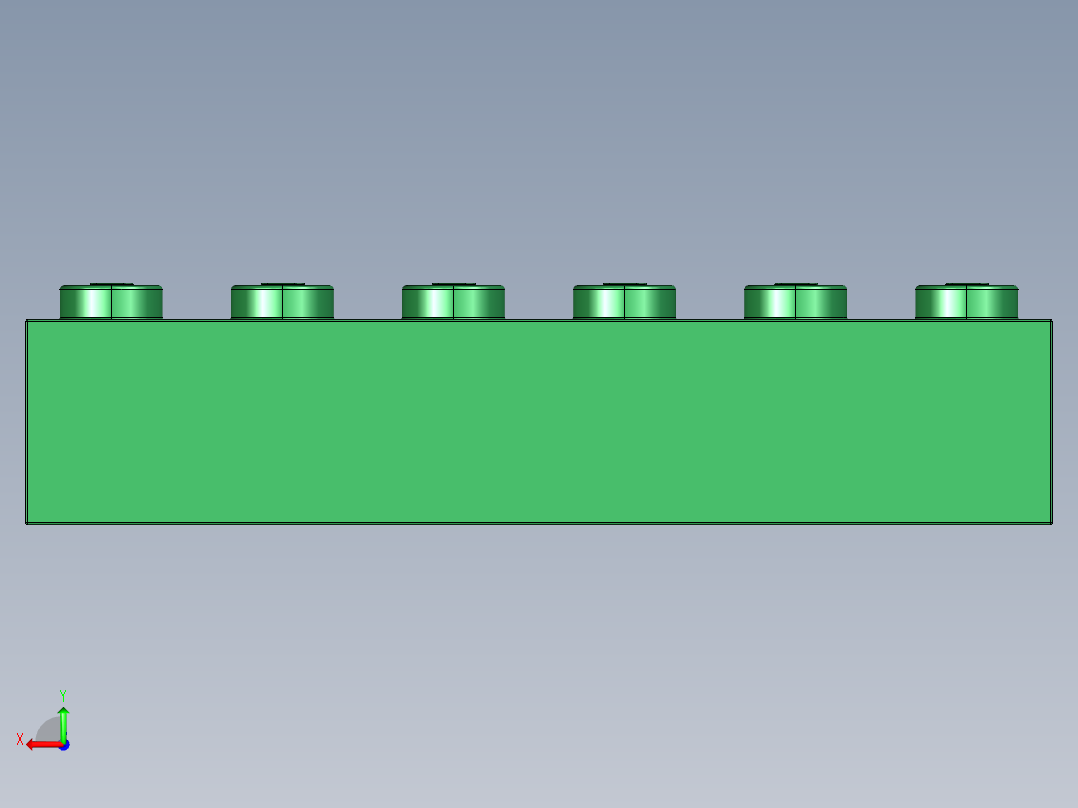 乐高套装 4421基本积木-4181135 - 2456 - 44237 Dark Green Brick 2 x 6.STEP后视图