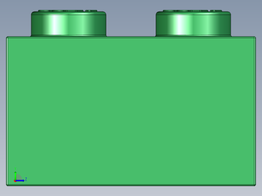 乐高套装 4421基本积木-4181135 - 2456 - 44237 Dark Green Brick 2 x 6.STEP左视缩略图