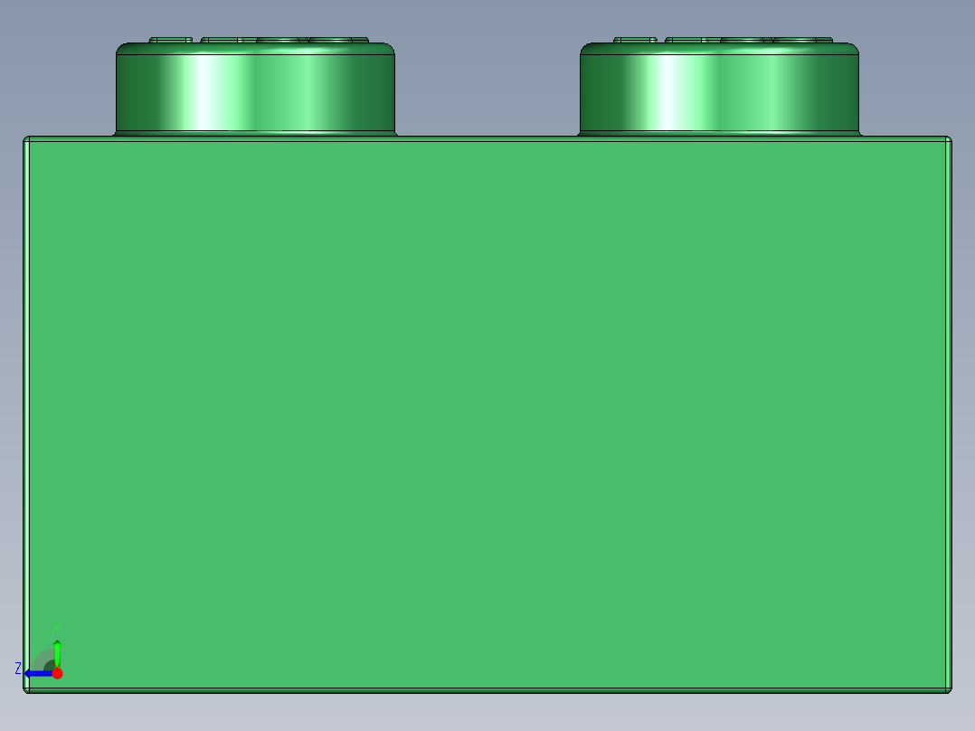 乐高套装 4421基本积木-4181135 - 2456 - 44237 Dark Green Brick 2 x 6.STEP右视图