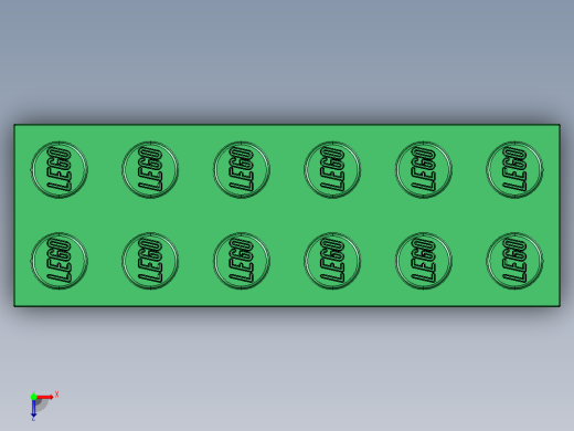 乐高套装 4421基本积木-4181135 - 2456 - 44237 Dark Green Brick 2 x 6.STEP俯视缩略图