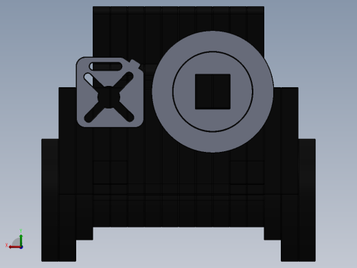 激光下料拼图吉普车AutoCAD, Parasolid, SOLIDWORKS 2016后视缩略图