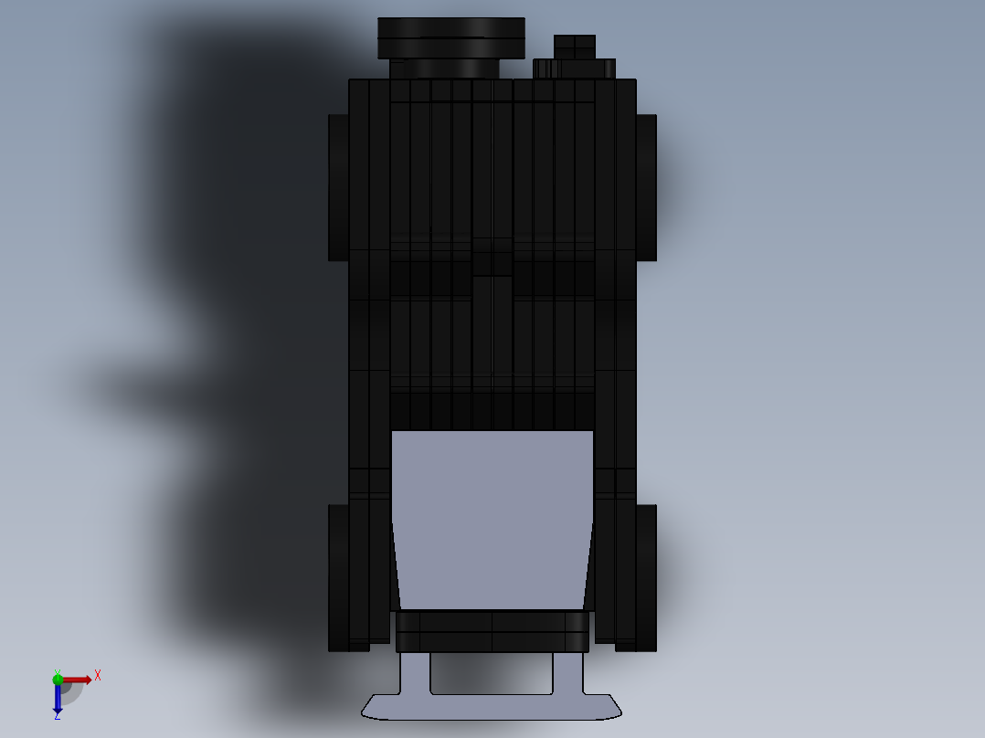 激光下料拼图吉普车AutoCAD, Parasolid, SOLIDWORKS 2016俯视图