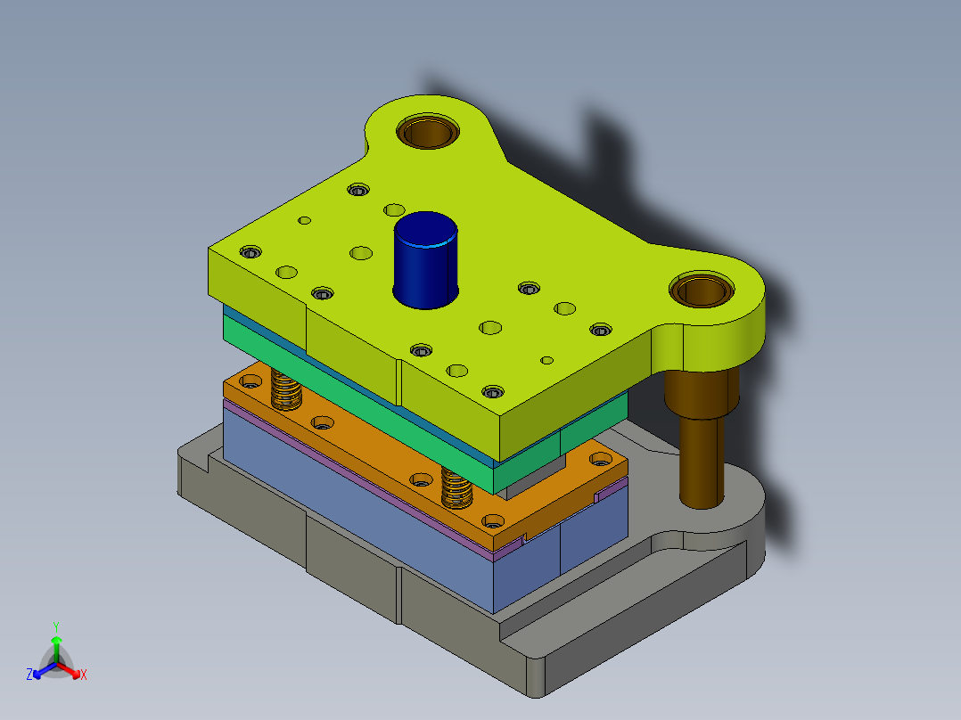 端盖级进模（CAD图+Proe三维）