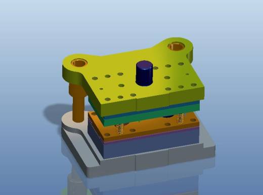 端盖级进模（CAD图+Proe三维）缩略图