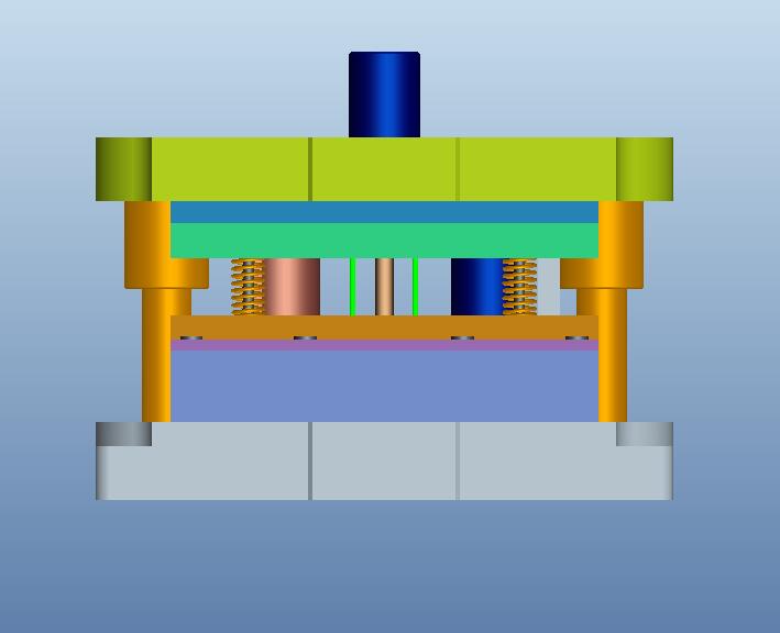 端盖级进模（CAD图+Proe三维）