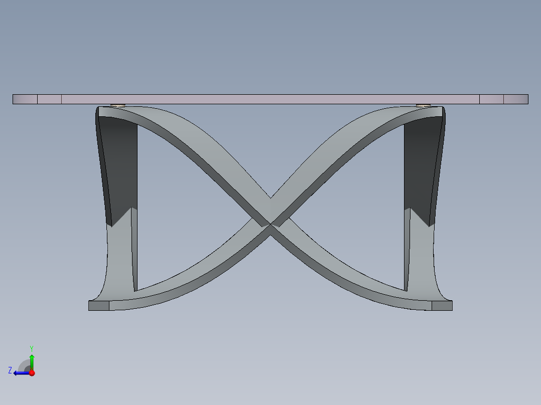 玻璃咖啡桌右视图