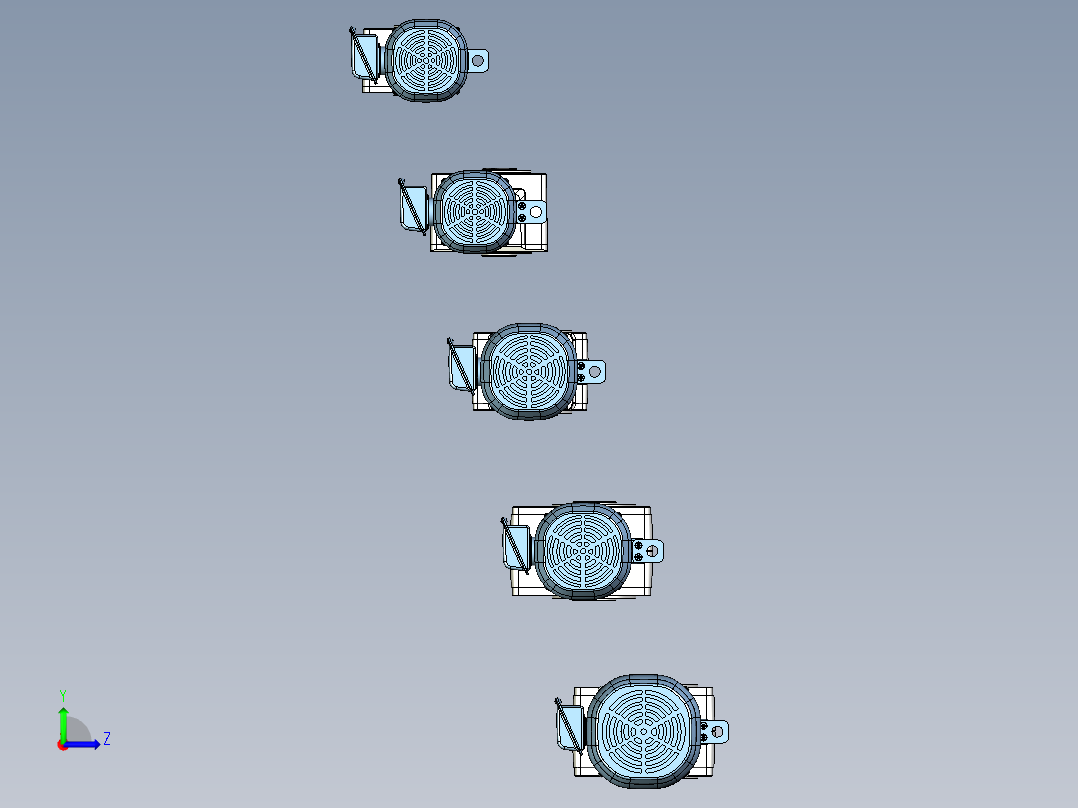 蜗轮蜗杆减速器电机左视图