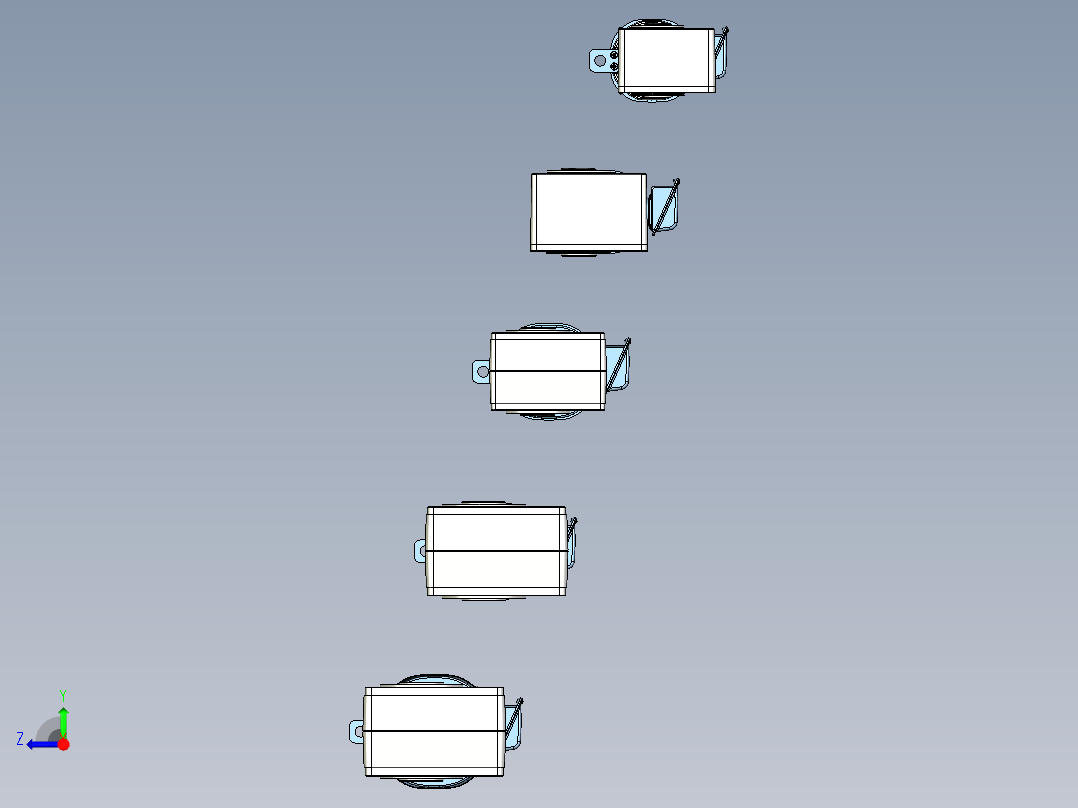 蜗轮蜗杆减速器电机右视图