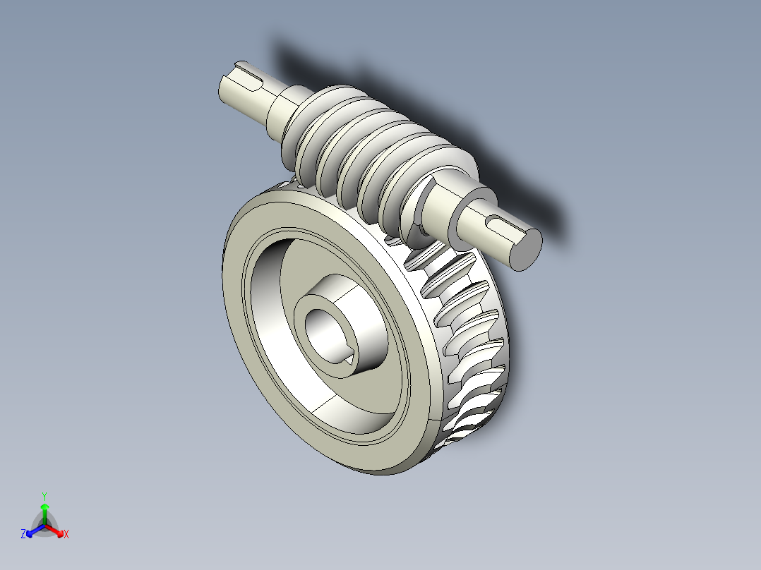 蜗轮蜗杆减速器模型17833==5