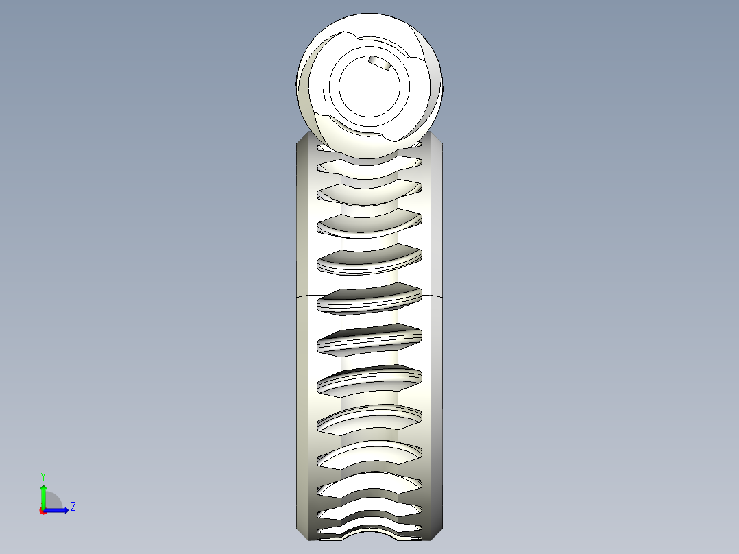 蜗轮蜗杆减速器模型17833==5左视图