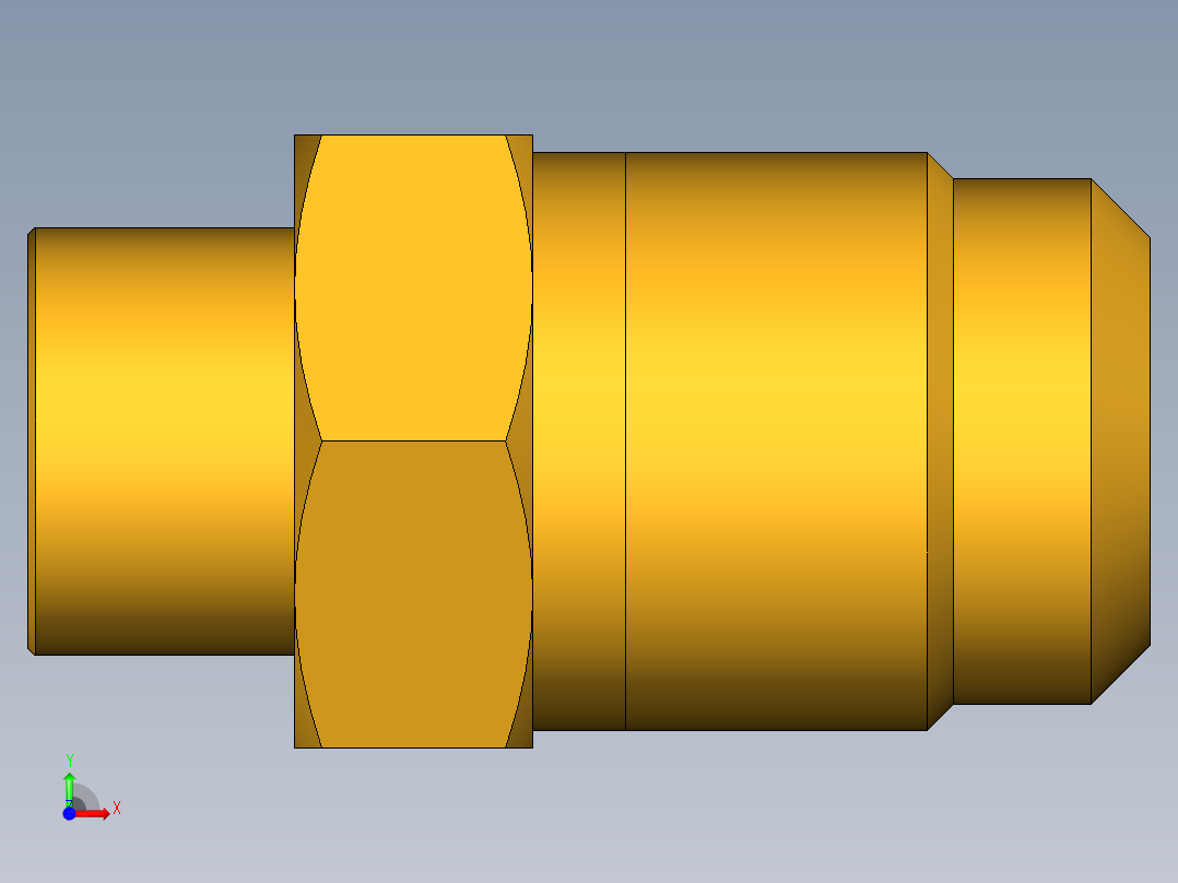 扩口式工业通用硬管接头Flare To Solder 43F-10-8前视图