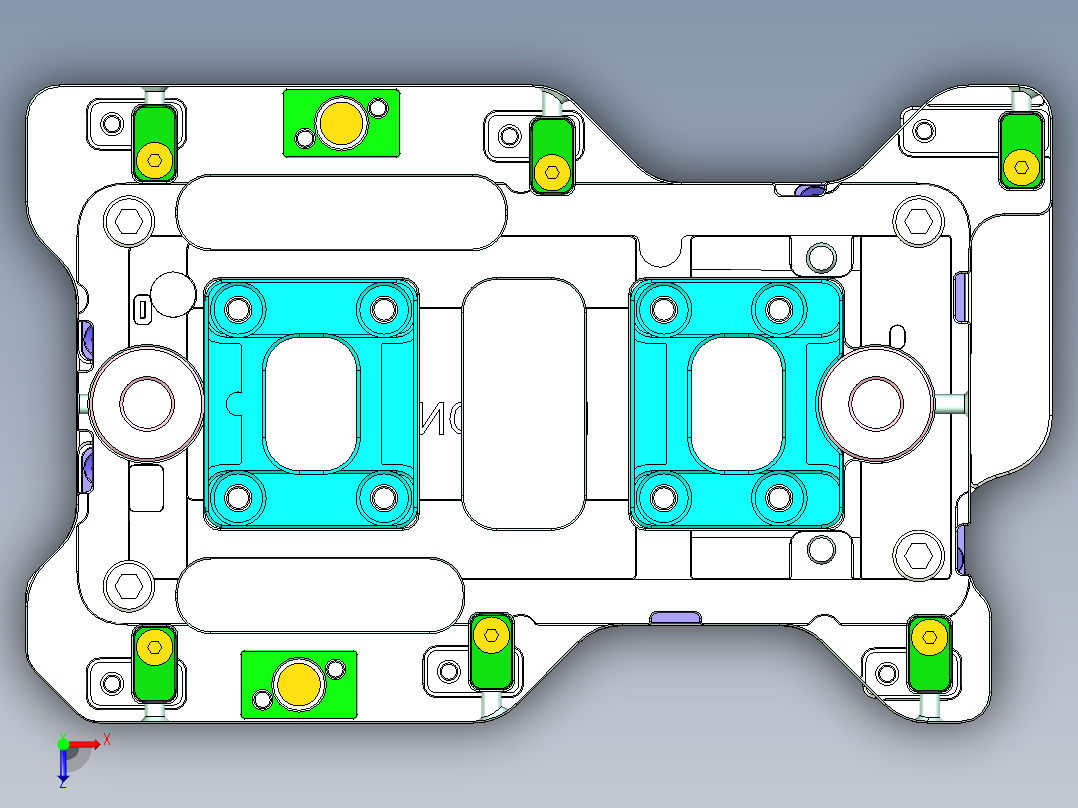 X1-CNC6笔记本CNC工装夹具三维模型kuaihuan-0401俯视图