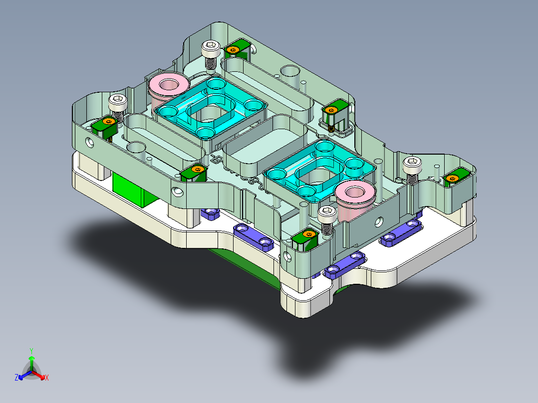 X1-CNC6笔记本CNC工装夹具三维模型kuaihuan-0401正等轴测图