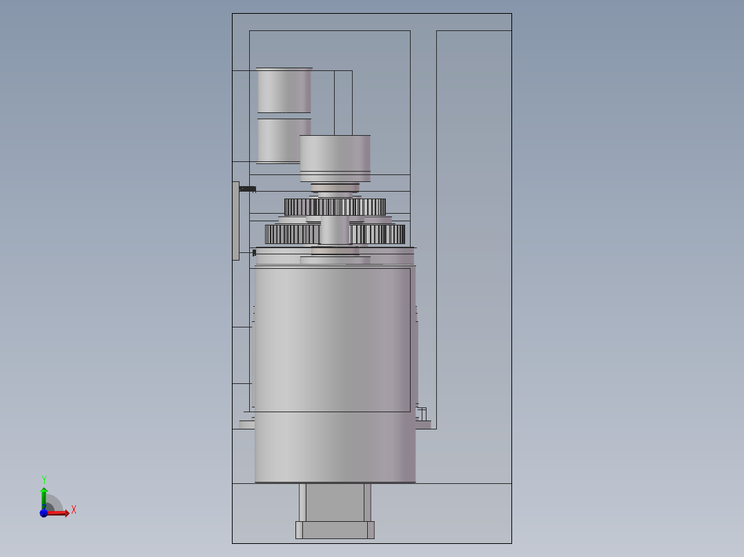 采煤机牵引箱前视图