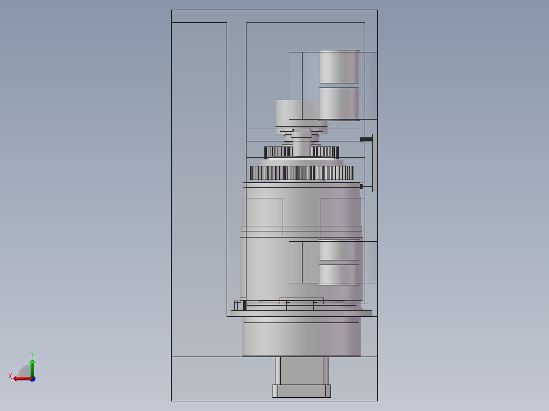 采煤机牵引箱后视图